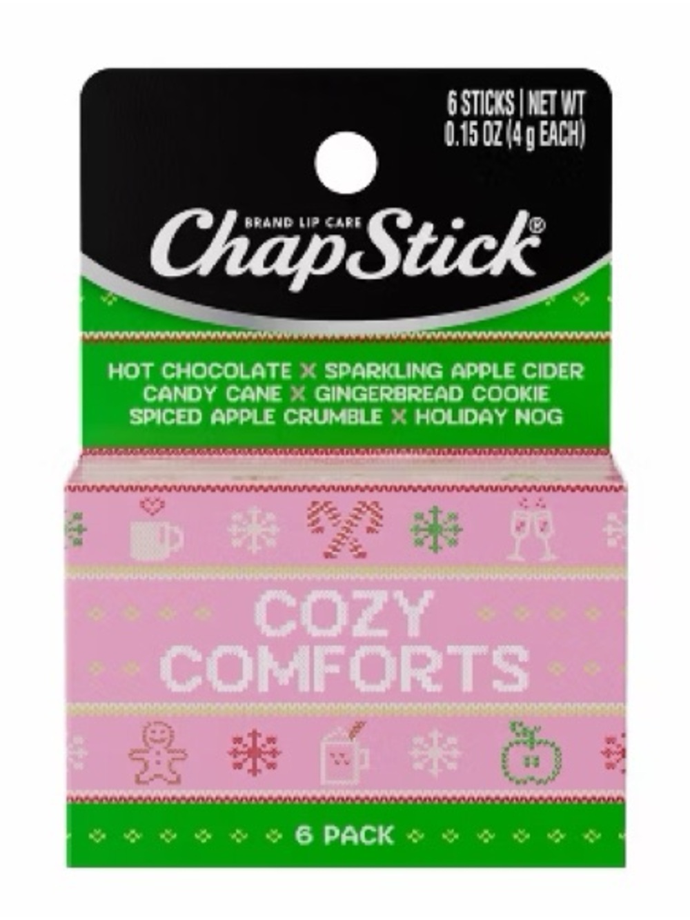 ChapStick Cozy Comforts Lip Care 6-Pack - Holiday Set